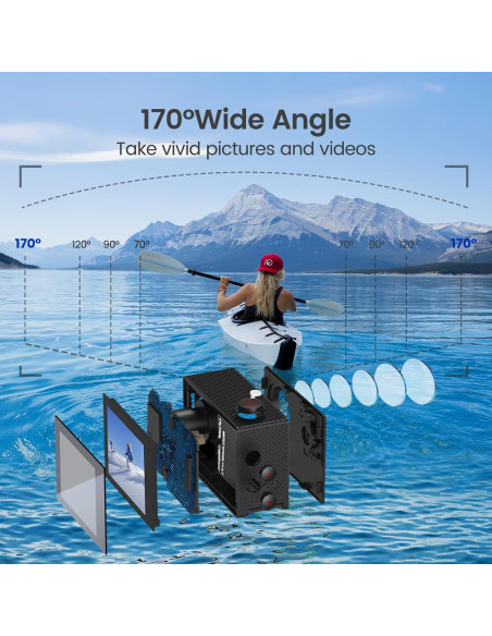 Cámara de Acción HLS 4K Submarina con WiFi y 2 Baterías Cámara de Acción HLS 4K Submarina con WiFi y 2 Baterías