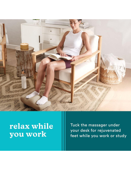 Masajeador de reposapiés HoMedics Comfy, vibraciones, 20x38cm