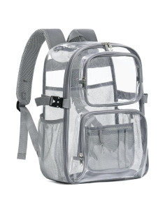 Mochila Transparente Resistente QOECI 22L con Tiras Reflectantes