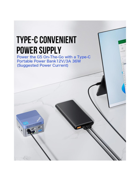 Mini PC GMKtec G5 Intel N97 12GB DDR5 256GB Azul