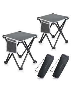 Taburete Plegable Camping TRIPLE TREE Gris 35.1 cm 181.4 kg