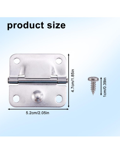 4 Bisagras de Acero Inoxidable Tinoaly para Enfriadores Coleman