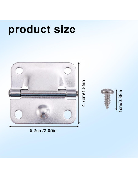 4 Bisagras de Acero Inoxidable Tinoaly para Enfriadores Coleman