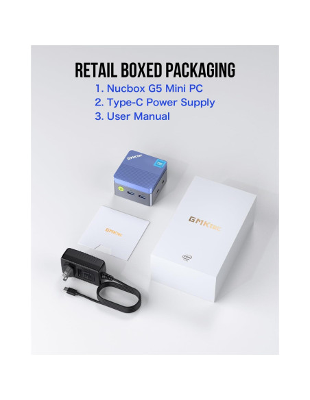 Mini PC GMKtec G5 Intel N97 12GB DDR5 256GB Azul