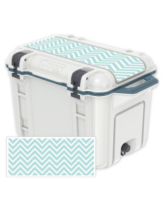 Piel Protectora MightySkins para Tapa Enfriador OtterBox 45 qt - Chevron Aqua
