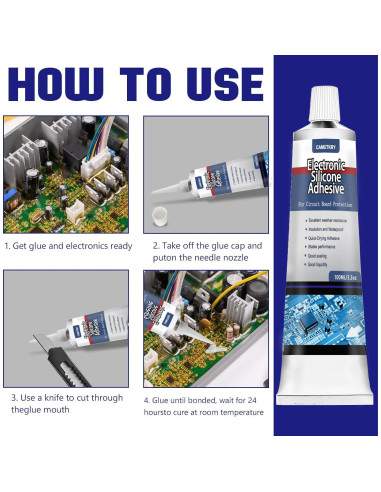 Sellador de Silicona Electrónica CAMUTKRY 100ml Impermeable