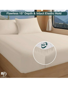 Juego de Sábanas Premium NON Sticky Cotton 4 Piezas Algodón Egipcio 60x75 2