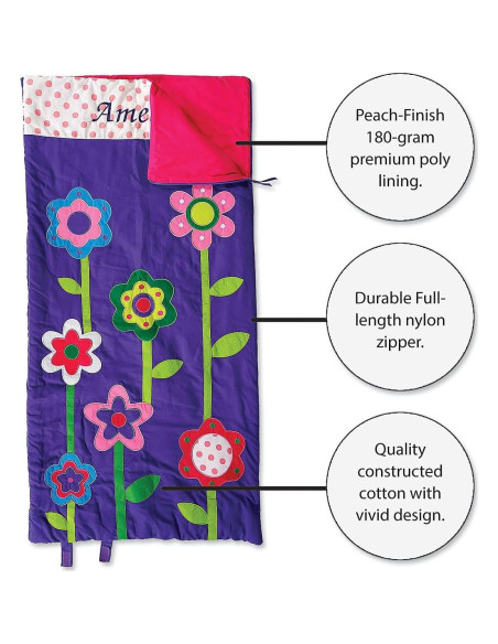 Saco de dormir Lillian Vernon 76x152 cm para niños - Algodón suave