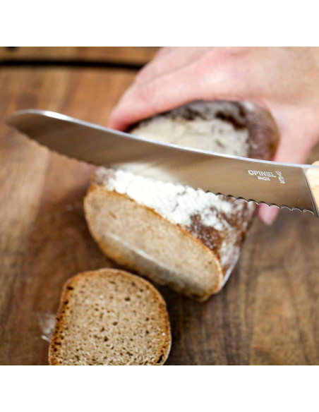 Cuchillo de Pan Opinel 20.32 cm Acero Inoxidable Serrado