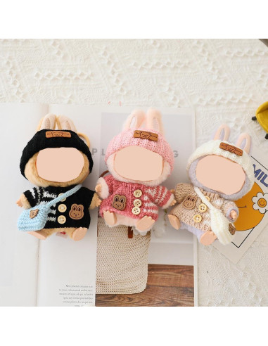 Conjunto de Ropa para Muñeca Labubu 15-17 cm - 4 Piezas