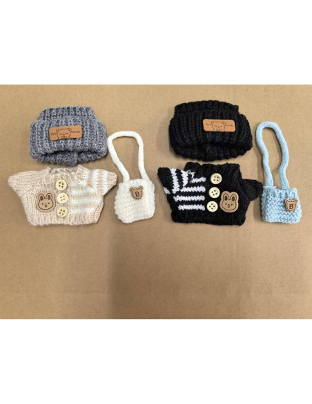 Conjunto de Ropa para Muñeca Labubu 15-17 cm - 4 Piezas