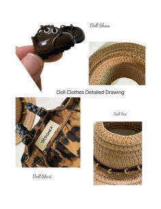 Conjunto de Ropa para Muñeca 17cm Pyinkovix - Vestido, Sombrero y Zapatos 2