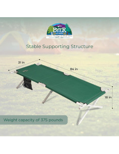 Cama Plegable Militar BYER OF MAINE Extra Grande 170kg 2