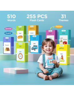 Tarjetas de Flash Bilingües YUMMUELY para Niños 3-6 Años 2