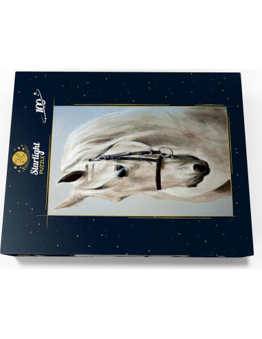 Rompecabezas 100 Piezas MyPuzzle Caballo Blanco Pintura al Óleo