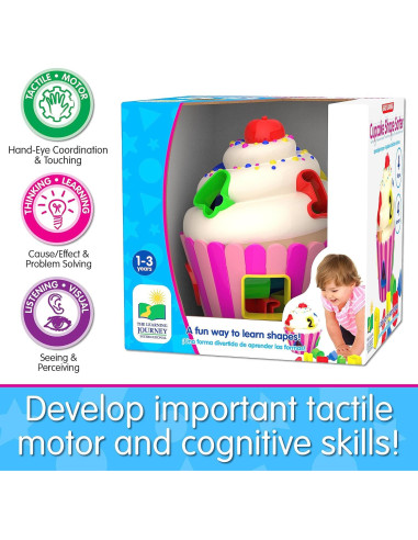 Clasificador de Formas Cupcake El Viaje del Aprendizaje 12+ meses