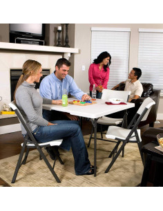 Mesa Cuadrada Plegable Lifetime 37" Granito Blanco - Paquete de 2 2