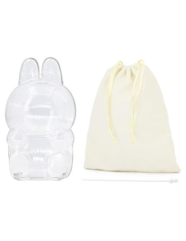 Funda Protectora Acrílica LABUBU para Muñecas - Tamaño Sentado