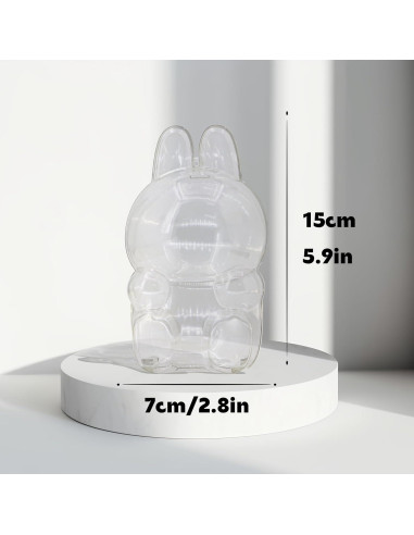 Funda Protectora Acrílica LABUBU para Muñecas - Tamaño Sentado