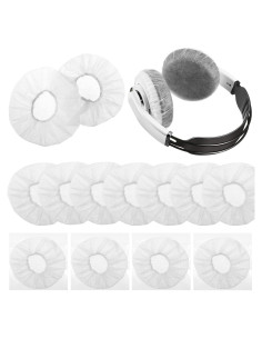 Cubiertas Desechables para Auriculares BBTO 200 Piezas 11 cm Blanco
