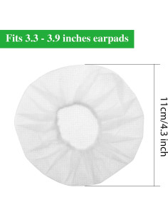 Cubiertas Desechables para Auriculares BBTO 200 Piezas 11 cm Blanco 2