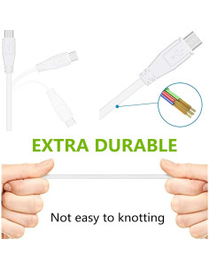 Cable de Carga USB a Micro USB Saipomor 20CM Blanco 2