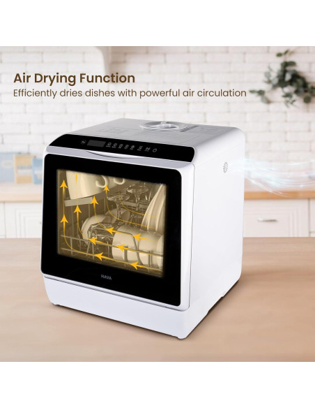 HAVA Lavavajillas de Encimera TDQR 6 Programas 5L Portátil