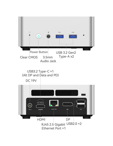 MINISFORUM Mini PC UN1290 i9-12900HK 14C 20T 4K HDMI