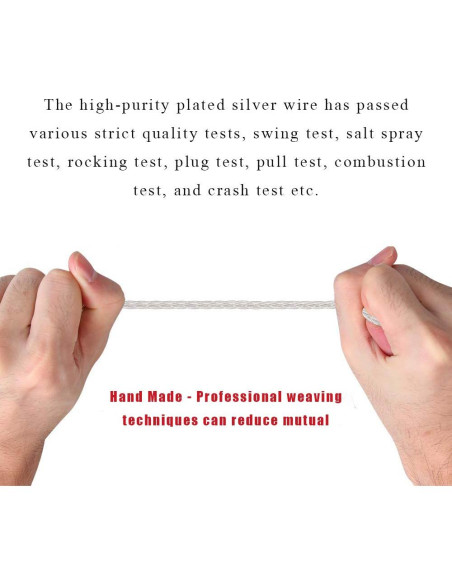 Cable de Reemplazo de Auriculares FEDAI MMCX 1.2m Plata