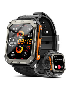 Reloj Inteligente Militar Rgthuhu Naranja 10 ATM Fitness