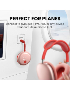 Adaptador Bluetooth Avantree SoundJet R1 Rosa, aptX, 20H Batería 2