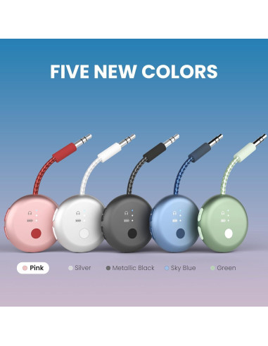 Adaptador Bluetooth Avantree SoundJet R1 Rosa, aptX, 20H Batería