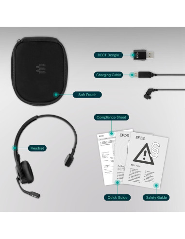 Auricular DECT EPOS SENNHEISER IMPACT SDW 5031 - Inalámbrico