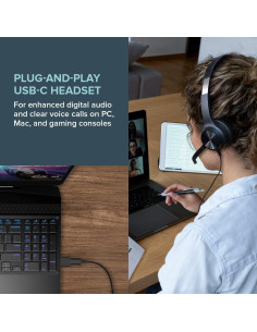 Auricular On-Ear USB-C Creative Chat con micrófono y cancelación de ruido 2