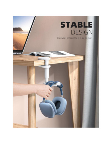 Soporte para Auriculares Lamicall Removible 360 Blanco