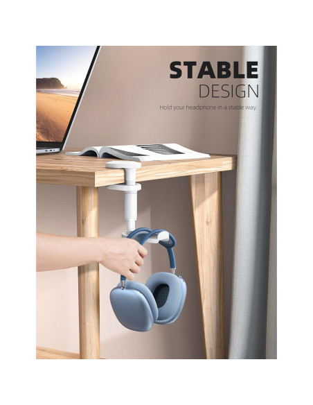 Soporte para Auriculares Lamicall Removible 360 Blanco
