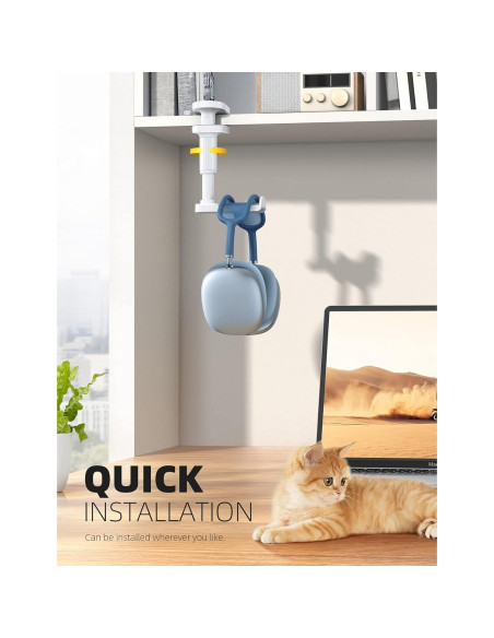 Soporte para Auriculares Lamicall Removible 360 Blanco