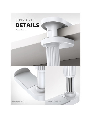 Soporte para Auriculares Lamicall Removible 360 Blanco