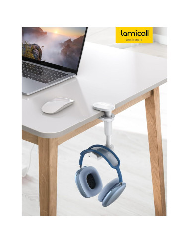 Soporte para Auriculares Lamicall Removible 360 Blanco