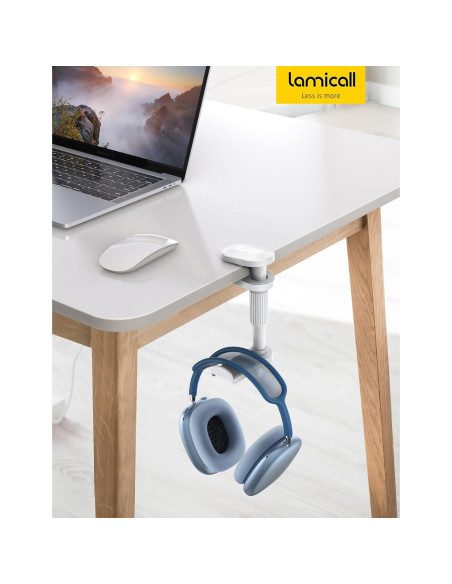 Soporte para Auriculares Lamicall Removible 360 Blanco