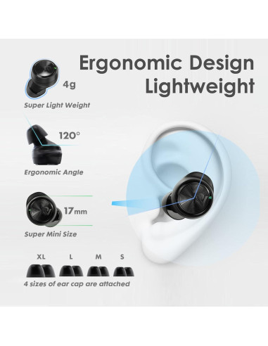 Auriculares Inalámbricos PALOVUE 6877B Bluetooth 5.3 Estéreo