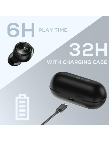 Auriculares Inalámbricos PALOVUE 6877B Bluetooth 5.3 Estéreo