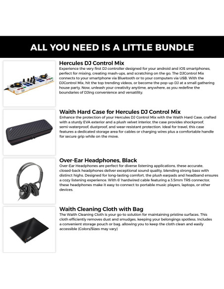 Controlador DJ Hercules DJControl Mix Bluetooth + Auriculares
