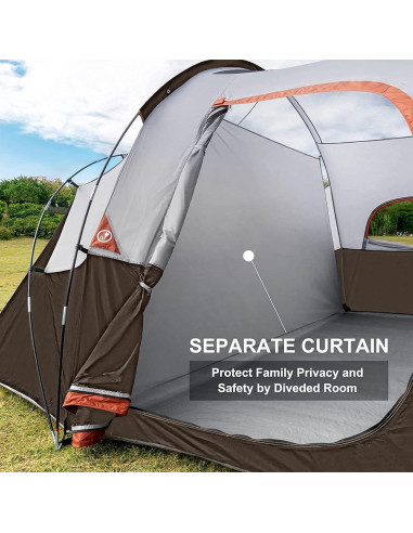 Carpa de Camping HIKERGARDEN para 10 Personas - Impermeable