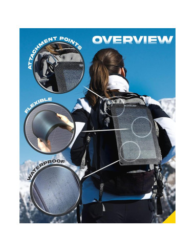 Cargador Solar Flexible Sunslice Fusion Flex 6W USB Negro