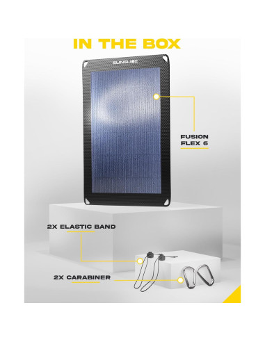Cargador Solar Flexible Sunslice Fusion Flex 6W USB Negro