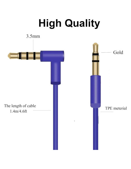 Cable de Audio Alitutumao 1.4m para Auriculares Beats