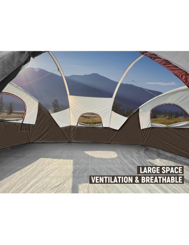 Carpa de Camping HIKERGARDEN para 10 Personas - Impermeable