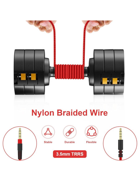 Cable de audio 3.5mm Hizsoaor para auriculares Kingston HyperX