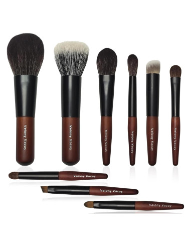 Conjunto de Brochas de Maquillaje Mini Velony Vacay 9 Piezas